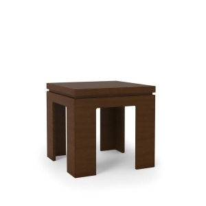 Manhattan Comfort Bridge 21 Square Length Modern Nut Brown Accent End Table - All