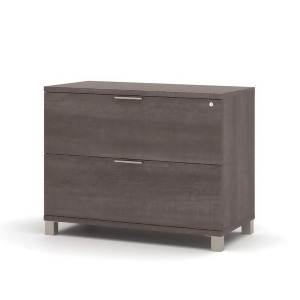 Bestar Pro-Linea Assembled Lateral File In Bark Grey - All
