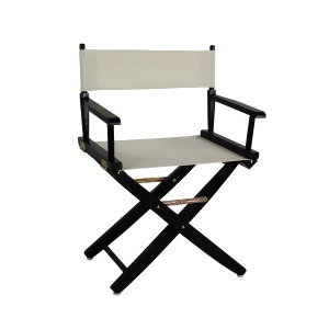 Yu Shan Extra-wide Premium Directors Chair Black Frame with Natural Color Cover - All