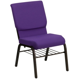 Flash Furniture Hercules Series 18.5 Inch Wide Purple Church Chair w/ 4.25 Inch - All