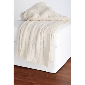 Rizzy Home Throw Blanket In Cream And Cream - All