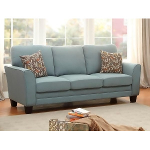Homelegance Adair Sofa With 2 Pillows In Teal Fabric - All