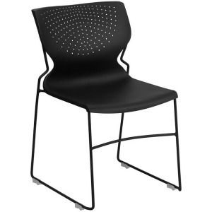 Flash Furniture Hercules Series 661 Pounds Capacity Black Full Back Stack Chair - All