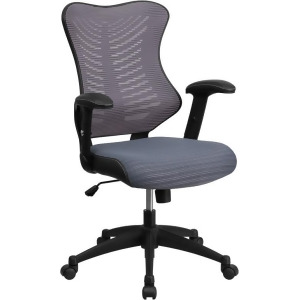 Flash Furniture High Back Gray Mesh Chair With Nylon Base - All