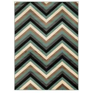 Linon Roma Rug In Turquoise And Grey 2x3 - All