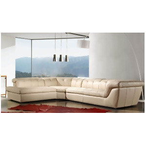 J M Furniture 397 Italian Leather Sectional in Beige - All