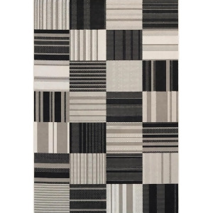 Couristan Afuera Patchwork Rug In Onyx-Ivory - All