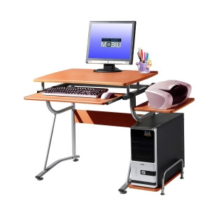 Techni Mobili Compact Computer Desk in Cherry - All