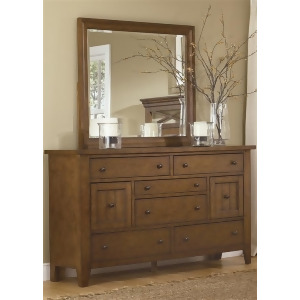 Liberty Furniture Hearthstone Dresser Mirror in Rustic Oak Finish - All