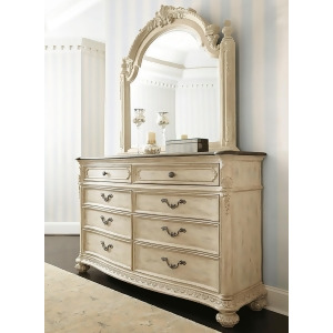 American Drew Jessica McClintock Boutique 8 Drawer Dresser w/ Mirror in White Ve - All