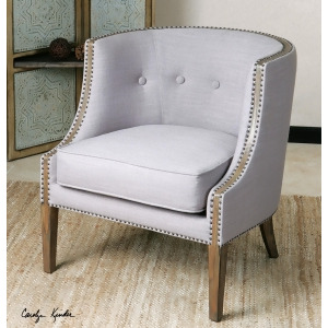 Uttermost Gamila Light Gray Accent Chair - All