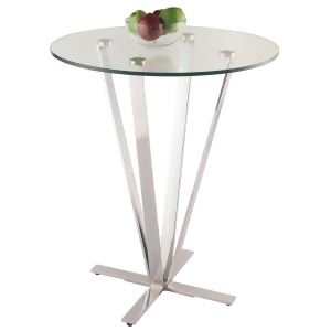 Chintaly Cortland Counter Table In Clear Glass - All