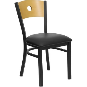 Flash Furniture Hercules Series Black Circle Back Metal Restaurant Chair Natur - All