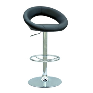 Chintaly 0379 Pneumatic Gas Lift Adjustable Height Swivel Stool In Black - All