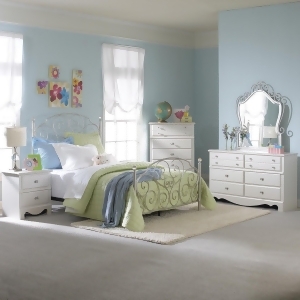Standard Furniture Spring Rose 3 Piece Bedroom Set in White - All