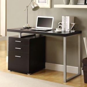 Monarch Specialties 7026 48 Inch Left or Right Facing Desk in Cappuccino Hollow- - All
