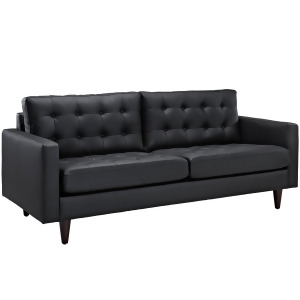 Modway Empress Leather Sofa in Black - All