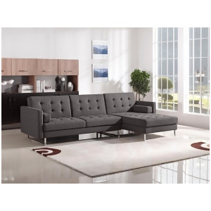 Diamond Sofa Opus Convertible Tufted Rf Chaise Sectional In Grey - All