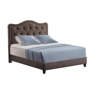 Leffler Allure Diamond Tufted Queen Bed in Night Party Chocolate - All