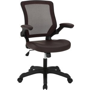 Modway Veer Vinyl Office Chair in Brown - All