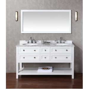 Stufurhome Marla 60 Inch Double Sink Bathroom Vanity With Mirror - All