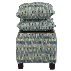 Madison Park Shelley ottoman Square Storage Ottoman with Pillows - All