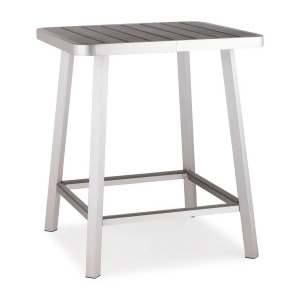 Zuo Modern Megapolis Bar Table in Brushed Aluminum - All