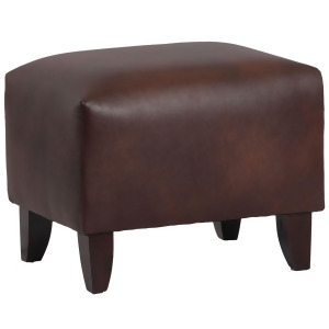 Leffler Zoe Upholstered Cube Ottoman in Sienna Tobacco - All