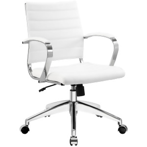 Modway Jive Mid Back Office Chair in White - All
