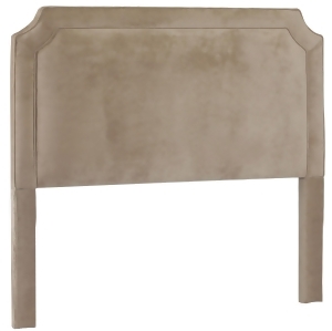 Leffler Manor Upholstered Belgrave Shape with Welting Headboard in Donna Coffee - All