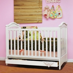 Afg Baby Jeanie Convertible Crib w/ Drawer in White - All