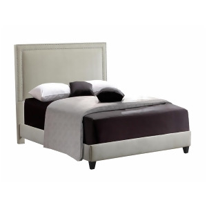 Leffler Brookside Upholstered Bed with Nail Heads in Portsmouth Stone - All