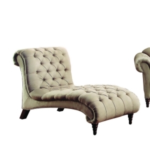 Homelegance St. Claire Chaise in Brown Fabric - All