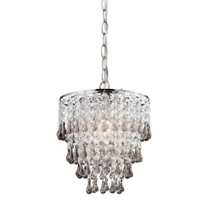 Sterling Industries 122-006 Teak And Clear Crystal Pendant Lamp - All
