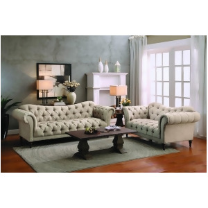 Homelegance St. Claire 2 Piece Living Room Set in Brown Fabric - All