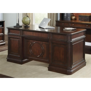 Liberty Furniture Brayton Manor Jr Executive Desk in Cognac Finish - All