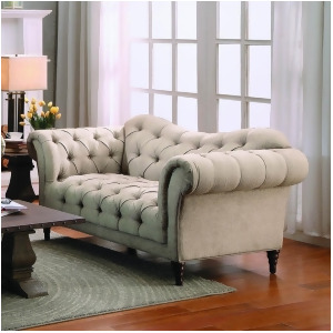 Homelegance St. Claire Loveseat in Brown Fabric - All