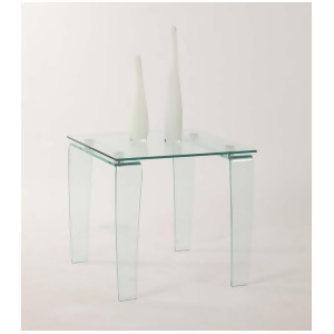 Chintaly Vera Lamp Table In Clear Glass - All