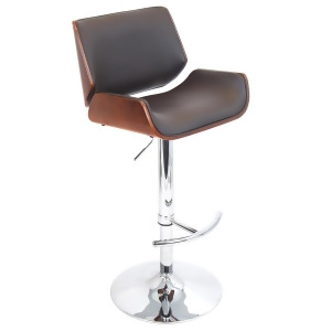 Lumisource Santi Bar Stool In Cherry And Brown Matte Polyurethane - All