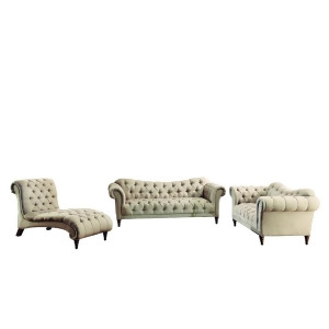 Homelegance St. Claire 3 Piece Living Room Set in Brown Fabric - All