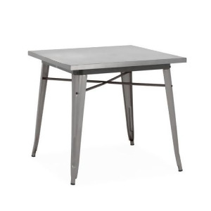 Design Lab Dreux Clear Gunmetal Steel Dining Table 30 - All