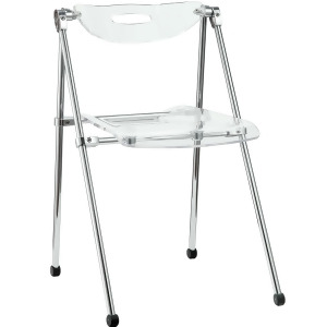Modway Telescope Folding Chair in Clear - All