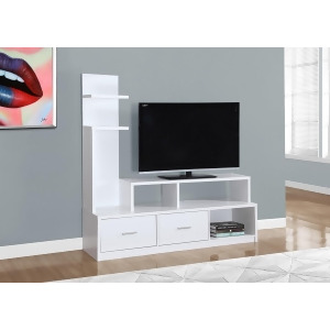 Monarch Specialties Tv Stand In White With A Display Tower - All