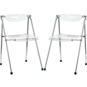 Modway Telescope 2 Piece Dining Chairs in Clear - All