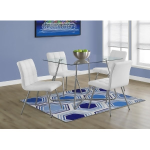 Monarch Specialties Dining Table In Chrome With 8mm Tempered Glass - All