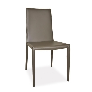 Moes Home Lusso Dining Chair in Charcoal Leather Set of 2 - All