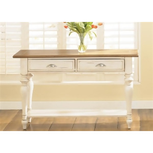 Liberty Furniture Ocean Isle Sofa Table in Bisque with Natural Pine Finish - All