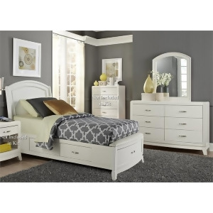Liberty Avalon Ii Youth One Sided Storage Three Piece Bedroom Set In White Truff - All