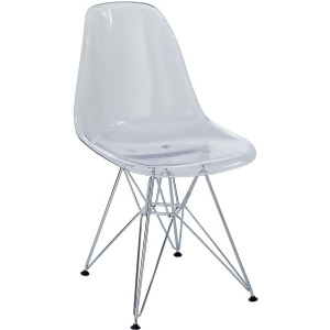 Modway Paris Dining Side Chair in Clear - All