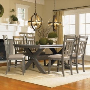 Powell Turino 7 Piece Rectangle Dining Room Set in Grey Oak - All